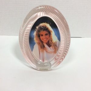 Mikasa Oval Pink Glass Frame 61/2”x5” QQ103, Japan